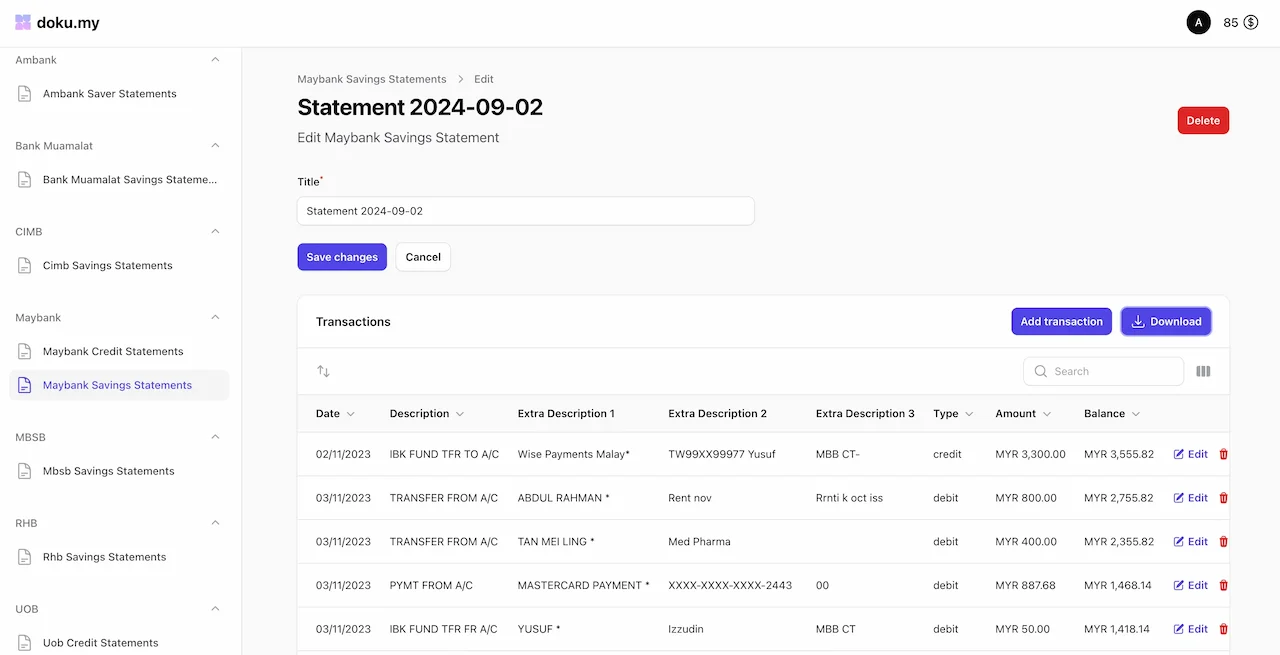 App screenshot